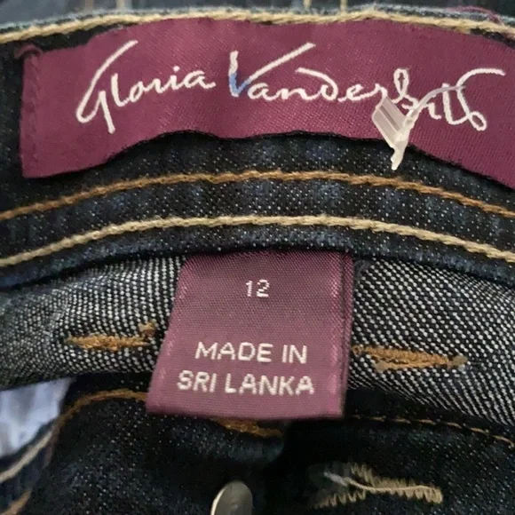 Gloria Vanderbilt AMANDA Blue Jeans NWOT Size 12 SHORT - Picture 4 of 6